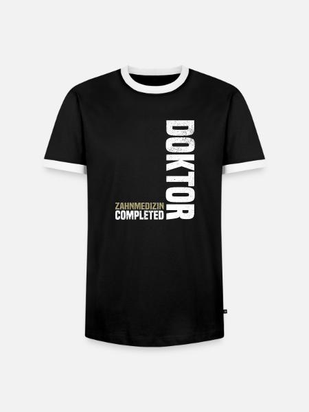 Doktor Zahnmedizin - Männer Kontrast-T-Shirt - Schwarz/Weiß