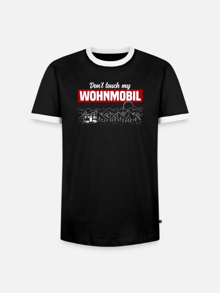 Don't Touch My Wohnmobil - Männer Kontrast-T-Shirt - Schwarz/Weiß