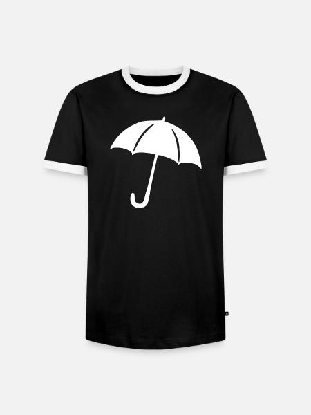 Regenschirm Regen Meteorologe Geschenk - Männer Kontrast-T-Shirt - Schwarz/Weiß