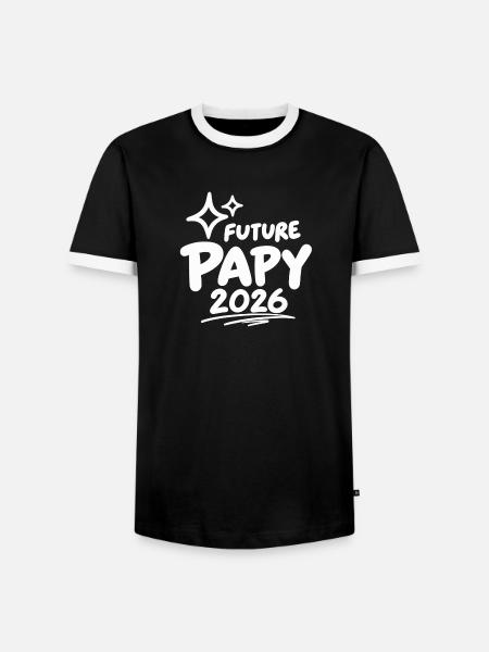 Zukünftiger Opa 2026 - Männer Kontrast-T-Shirt - Schwarz/Weiß