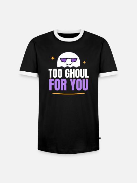 Zu gespenstisch für dich - Männer Kontrast-T-Shirt - Schwarz/Weiß