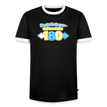 Zu alt für Drama 180 - Männer Kontrast-T-Shirt - Schwarz/Weiß - Vorne - AI Model Female 172 light (172cm) & AI Model Male 178 light (178cm)