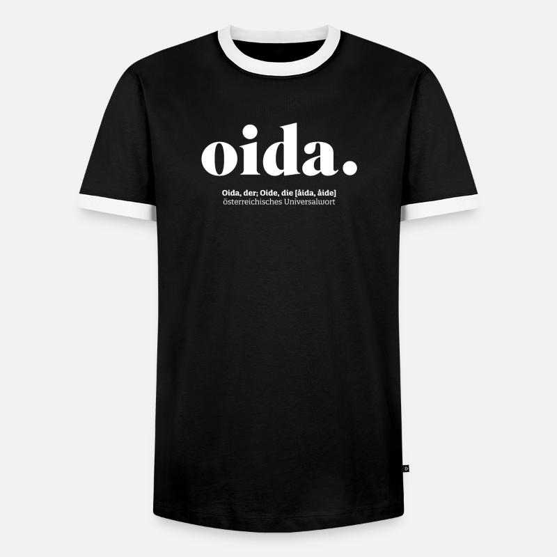Oida Design Geschenkidee - Männer Kontrast-T-Shirt - Schwarz/Weiß