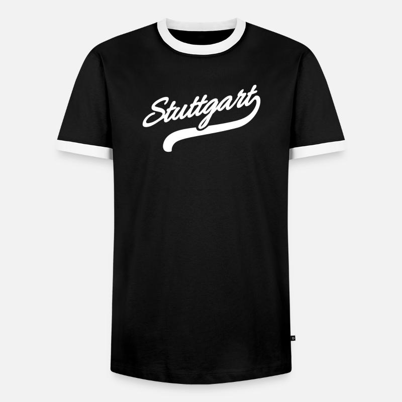 Stuttgart Retro - Men's Ringer Shirt - black/white