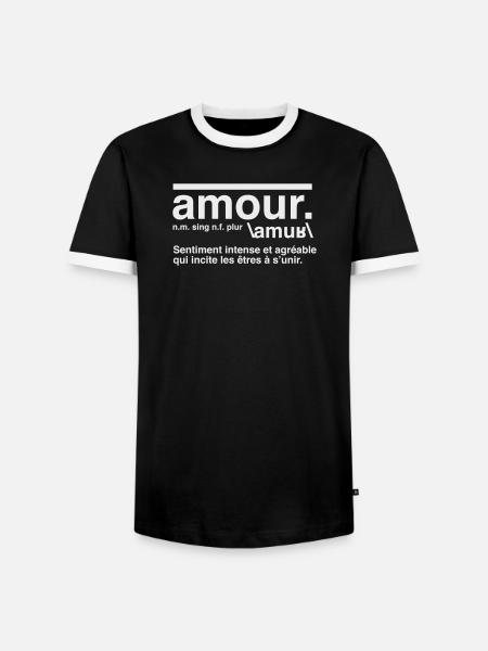 Love Definition Dictionary Style - Men's Ringer Shirt - black/white