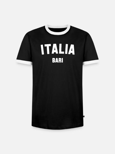BARI Italia Italy - Men's Ringer Shirt - black/white