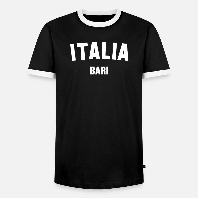 BARI Italia Italy - Men's Ringer Shirt - black/white