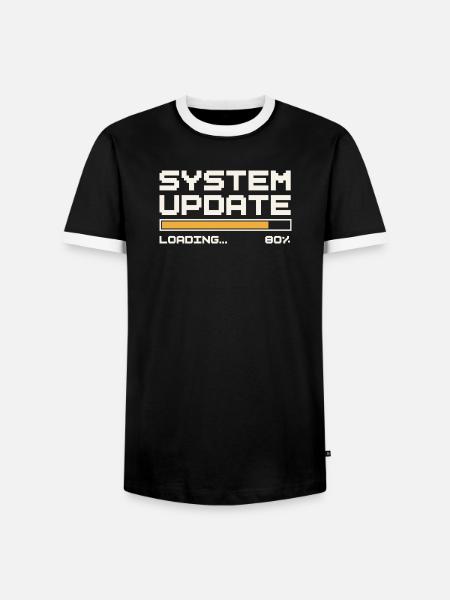 SYSTEM UPDATE - Männer Kontrast-T-Shirt - Schwarz/Weiß