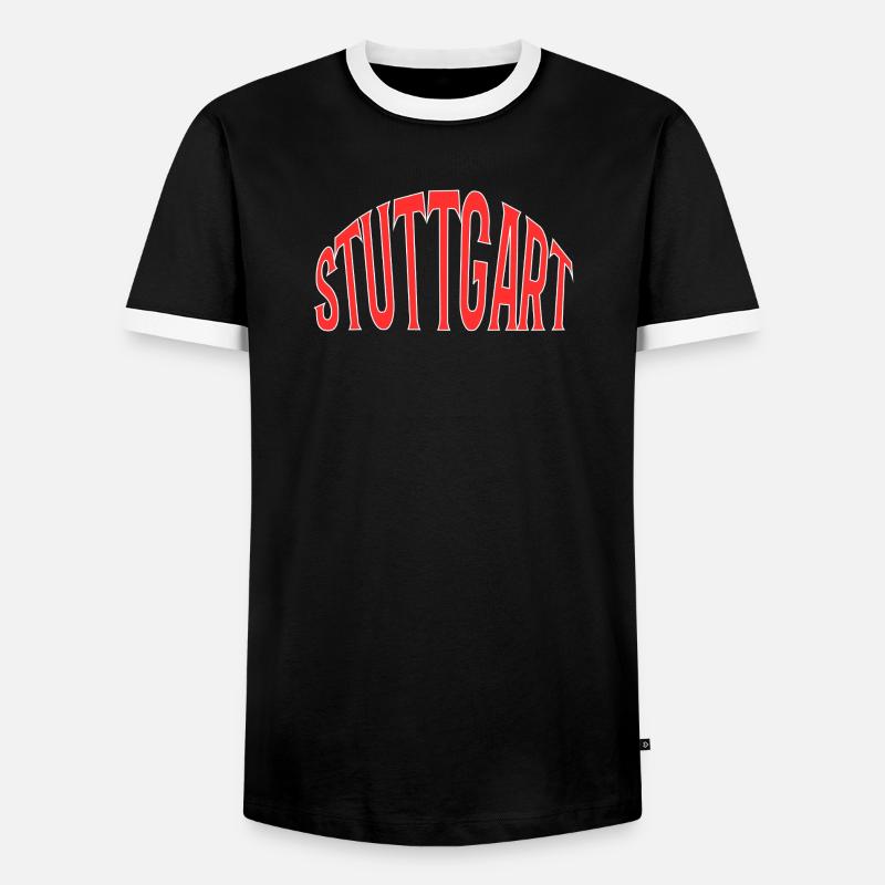 Stuttgart - Men's Ringer Shirt - black/white
