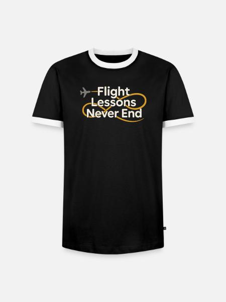 Fluglehrer Cfi Pilot Luftfahrtlehrer - Männer Kontrast-T-Shirt - Schwarz/Weiß