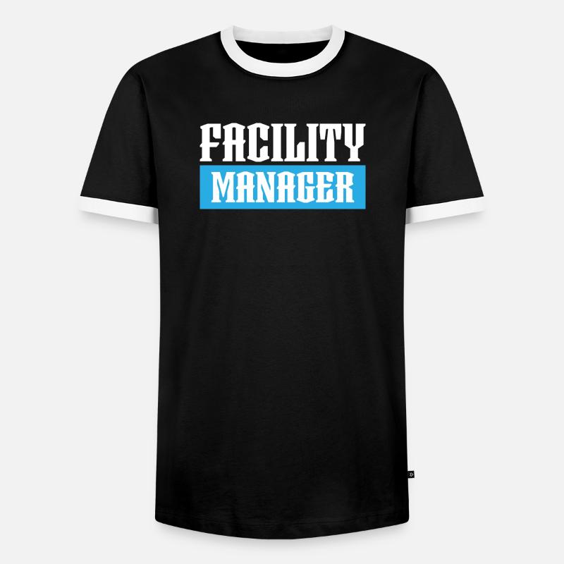 facility manager tshirt schwarz - Männer Kontrast-T-Shirt - Schwarz/Weiß