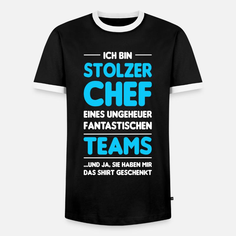 Stolzer Chef Geschenk - Männer Kontrast-T-Shirt - Schwarz/Weiß