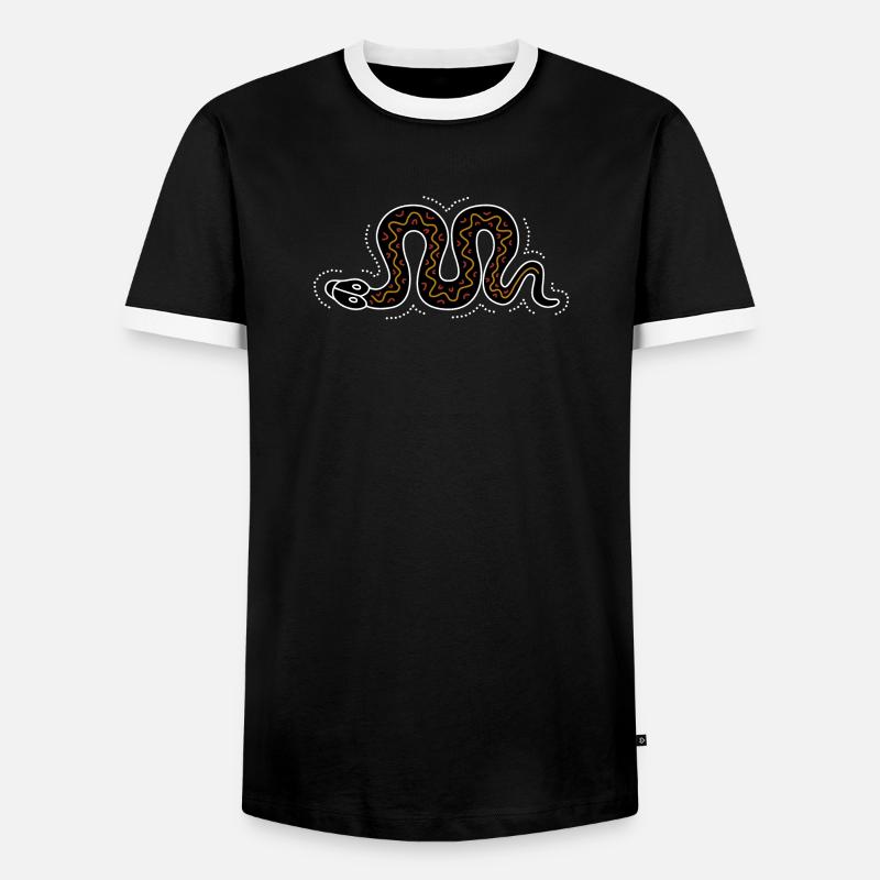 snake - Men's Ringer Shirt - black/white