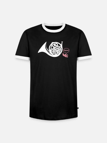 Waldhorn Hornist - Männer Kontrast-T-Shirt - Schwarz/Weiß