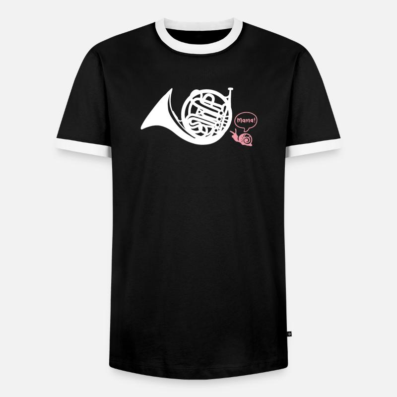 Waldhorn Hornist - Männer Kontrast-T-Shirt - Schwarz/Weiß