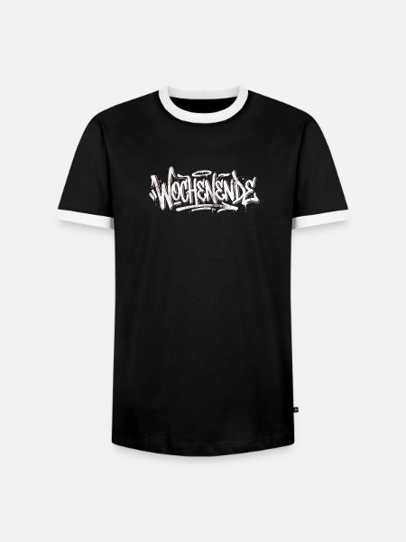 Wochenende Graffiti - Männer Kontrast-T-Shirt - Schwarz/Weiß