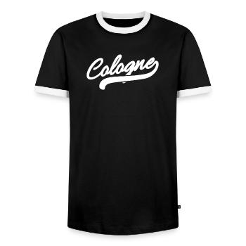Cologne Rétro - T-shirt contrasté Homme - noir/blanc - Devant - AI Model Female 172 light (172cm) & AI Model Male 178 light (178cm)