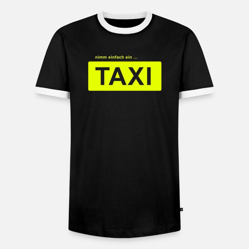 nimm einfach ein taxi - Männer Kontrast-T-Shirt - Schwarz/Weiß