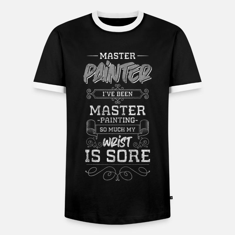 Painter Roll Paint Roll - Men's Ringer Shirt - black/white