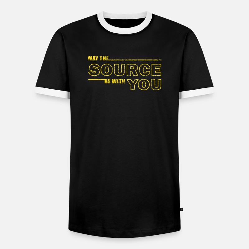 Que la source soit avec vous – Geek Tee - T-shirt contrasté Homme - noir/blanc