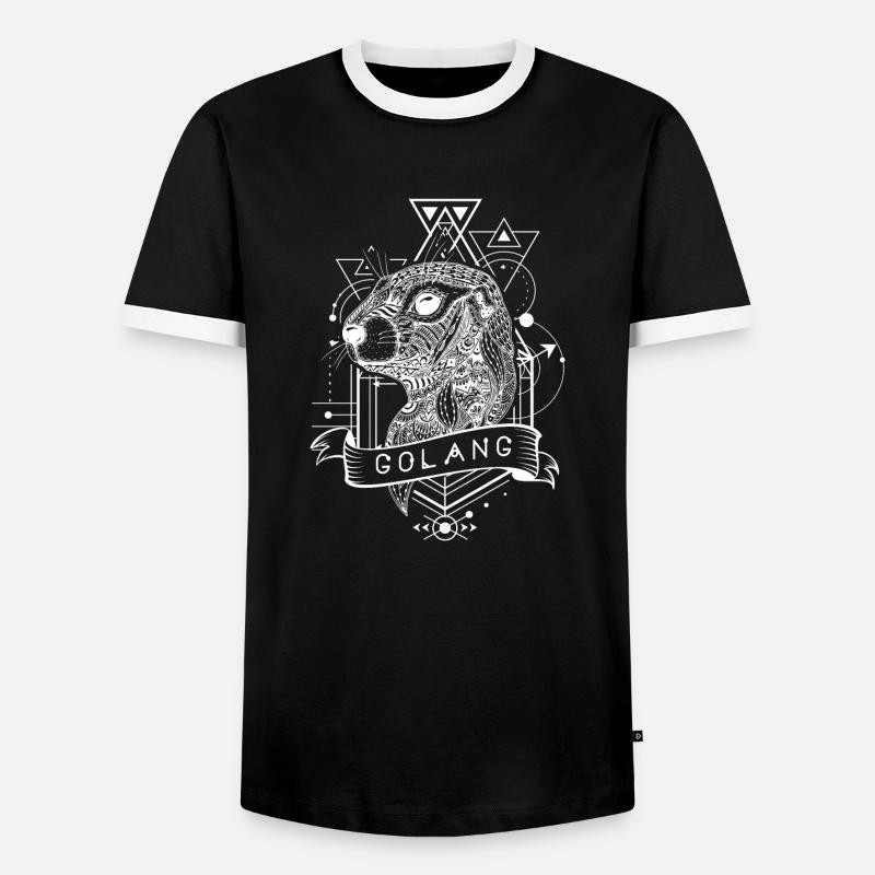 golang go Programmiersprache - Männer Kontrast-T-Shirt - Schwarz/Weiß
