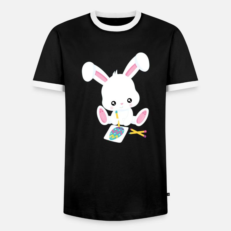 Easter - Men's Ringer Shirt - black/white