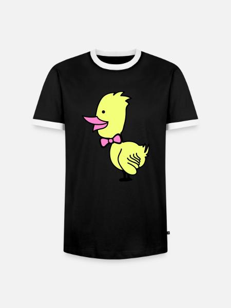 Duck - Men's Ringer Shirt - black/white