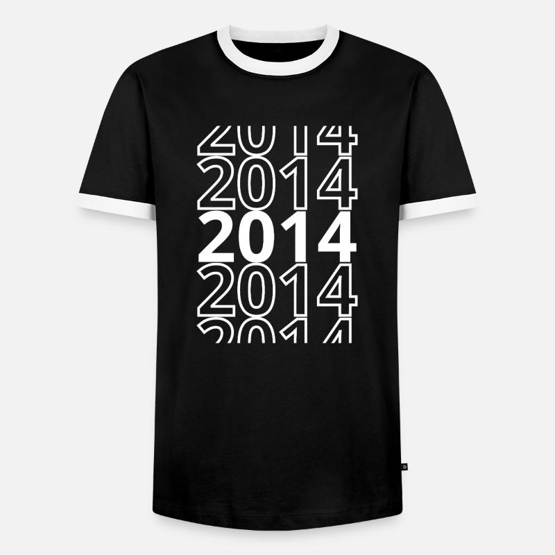 2014 2014 2014 - T-shirt contrasté Homme - noir/blanc