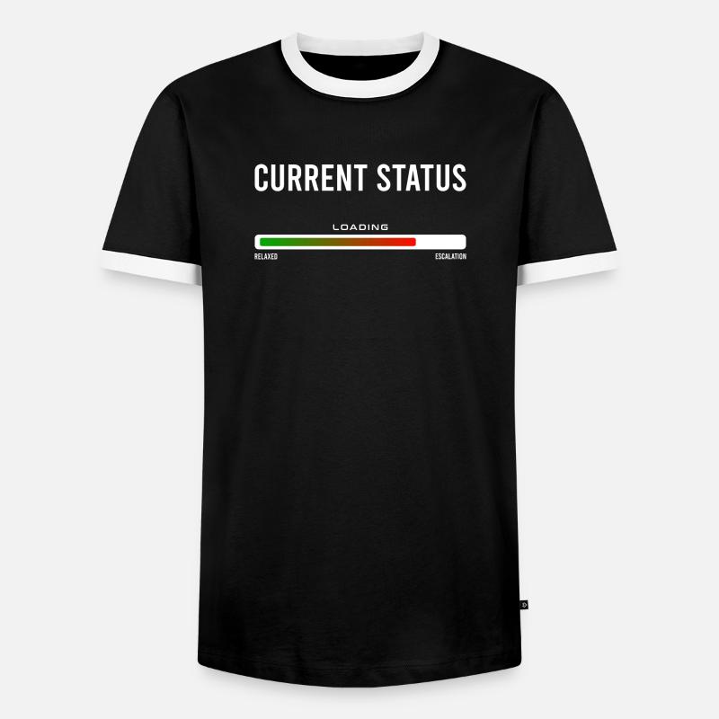 Current Status - Männer Kontrast-T-Shirt - Schwarz/Weiß
