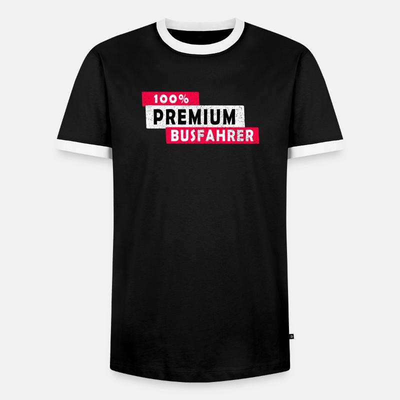 100% Premium Busfahrer Design / Geschenkidee - Männer Kontrast-T-Shirt - Schwarz/Weiß