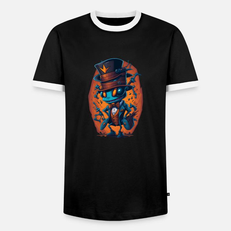 Ant with Hat Funny - Men's Ringer Shirt - black/white