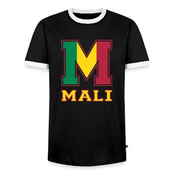 Athletic Mali - T-shirt contrasté Homme - noir/blanc - Devant - AI Model Female 172 light (172cm) & AI Model Male 178 light (178cm)