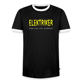 Elektriker Handwerker Design - Männer Kontrast-T-Shirt - Schwarz/Weiß - Vorne - AI Model Female 172 light (172cm) & AI Model Male 178 light (178cm)