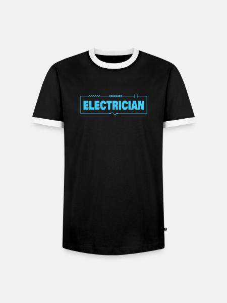 ELECTRICIAN - Men's Ringer Shirt - black/white