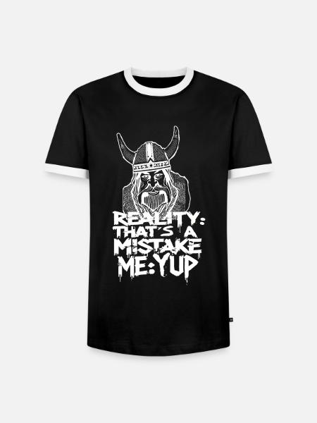 Wiking Words - Men's Ringer Shirt - black/white