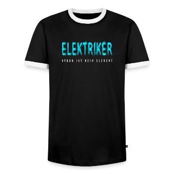 Elektriker Handwerker Design - Männer Kontrast-T-Shirt - Schwarz/Weiß - Vorne - AI Model Female 172 light (172cm) & AI Model Male 178 light (178cm)