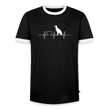 Vulture - Men's Ringer Shirt - black/white - Front - AI Model Female 172 light (172cm) & AI Model Male 178 light (178cm)