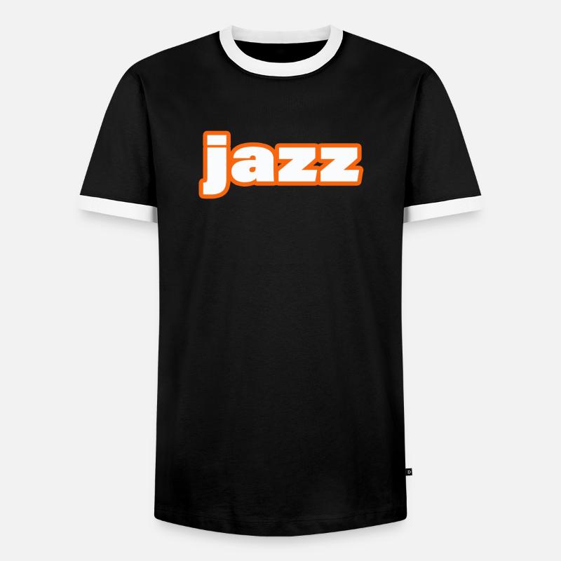 JAZZ - Männer Kontrast-T-Shirt - Schwarz/Weiß