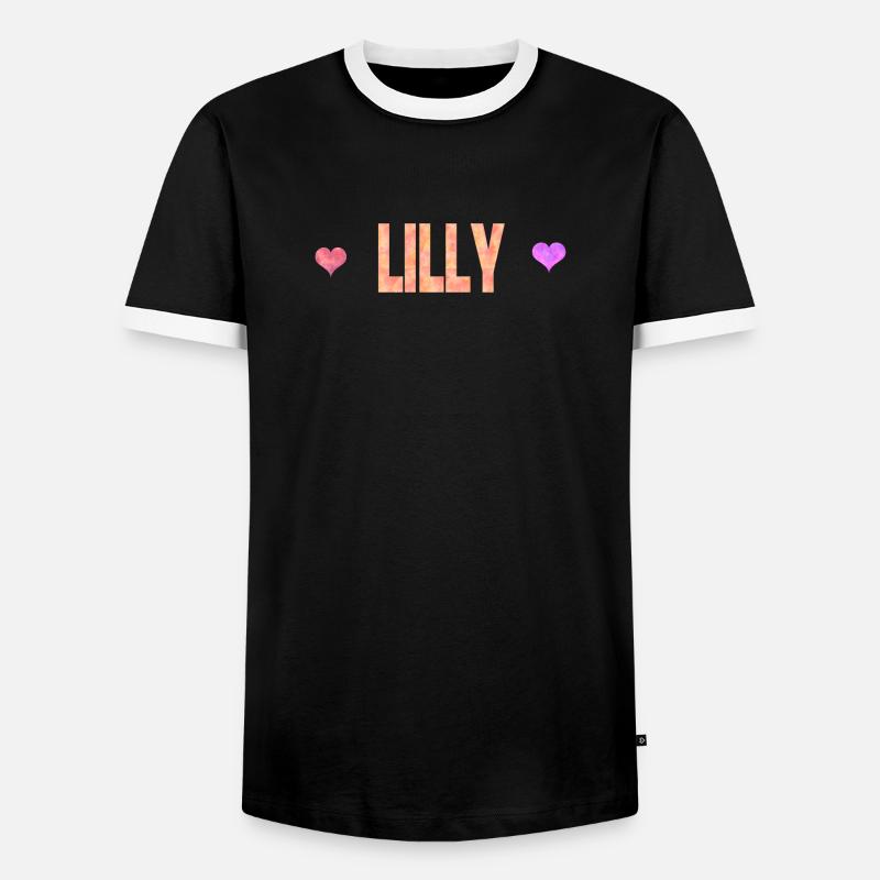 Lilly - Men's Ringer Shirt - black/white