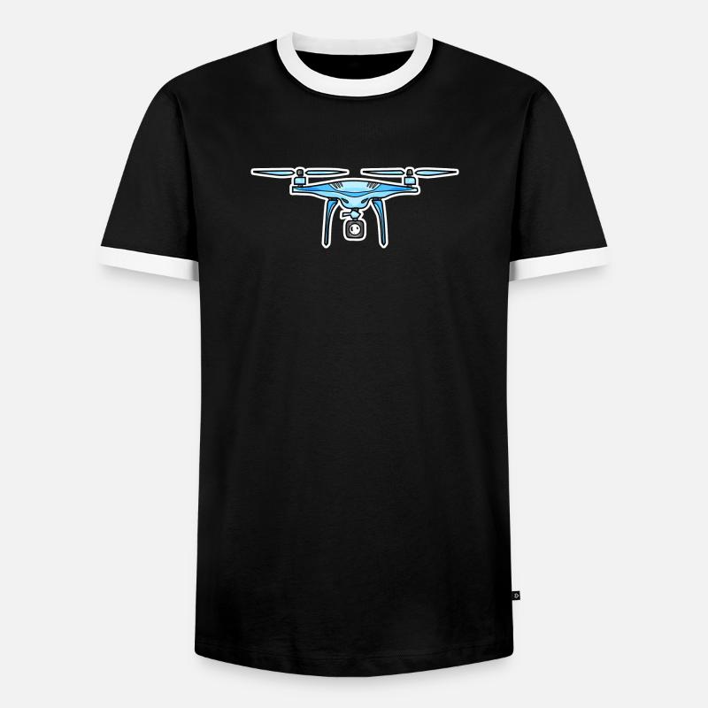 Drone Drone Drones - Men's Ringer Shirt - black/white