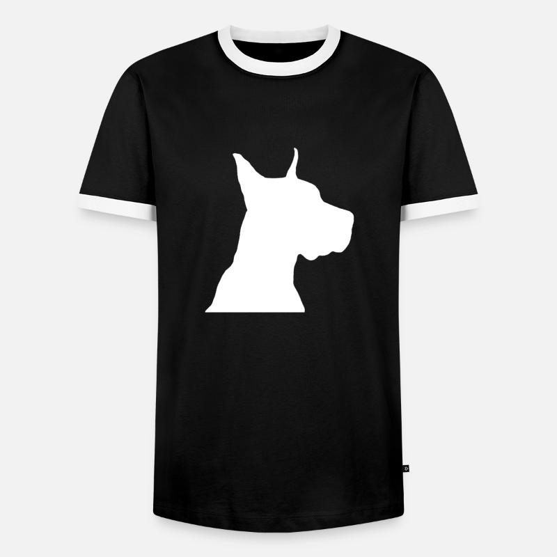dobermann - Männer Kontrast-T-Shirt - Schwarz/Weiß