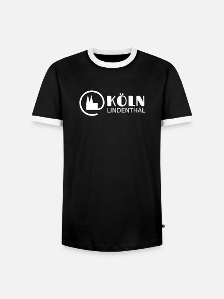 Köln Lindenthal - Männer Kontrast-T-Shirt - Schwarz/Weiß