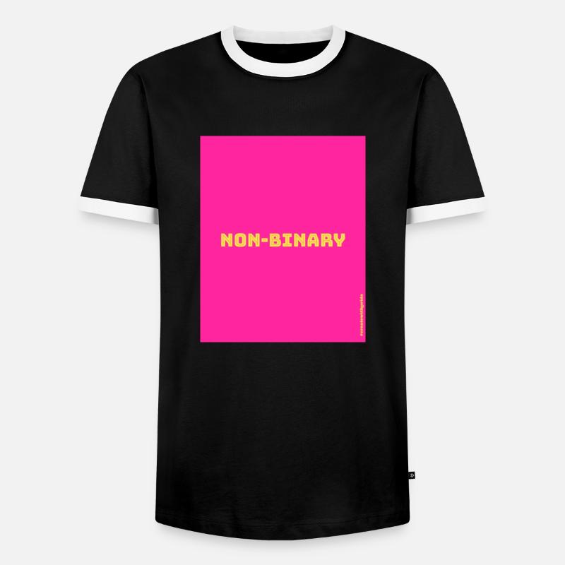 Non-binary - Männer Kontrast-T-Shirt - Schwarz/Weiß