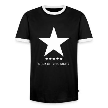 Étoile de la nuit - T-shirt contrasté Homme - noir/blanc - Devant - AI Model Female 172 light (172cm) & AI Model Male 178 light (178cm)
