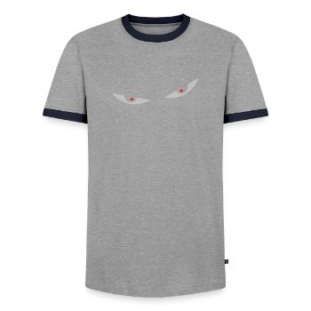 yeux de bande dessinée des yeux smiley - T-shirt contrasté Homme - gris/marine  - Devant - AI Model Female 172 light (172cm) & AI Model Male 178 light (178cm)