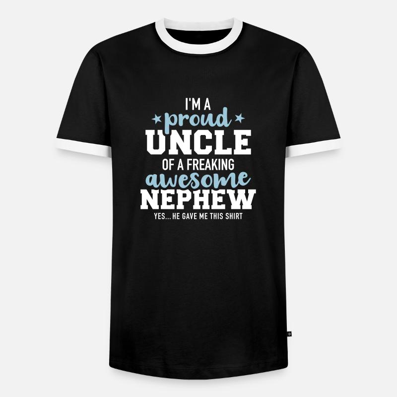 uncle - Men's Ringer Shirt - black/white