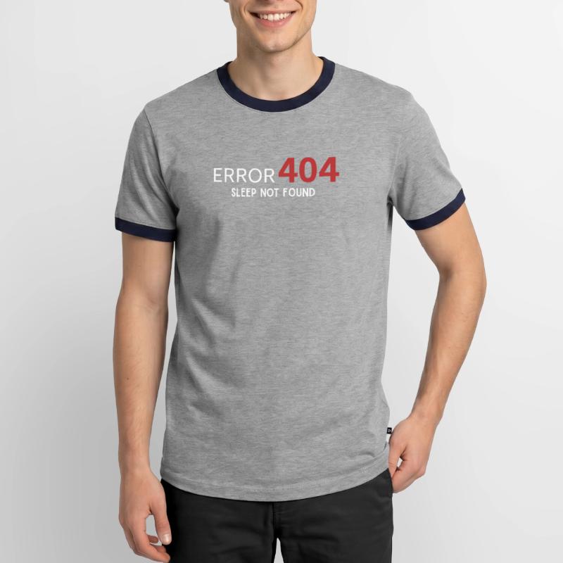 Error 404 Sleep Not Found – Pattern for Developers Men's Ringer Shirt
