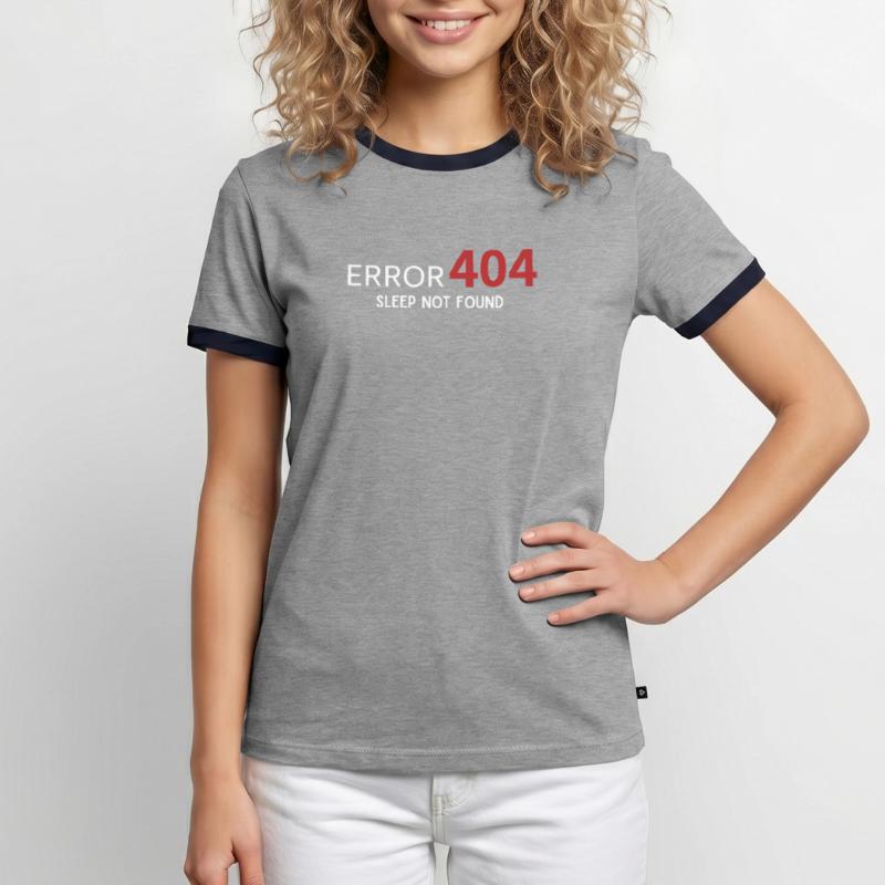 Error 404 Sleep Not Found – Pattern for Developers Men's Ringer Shirt