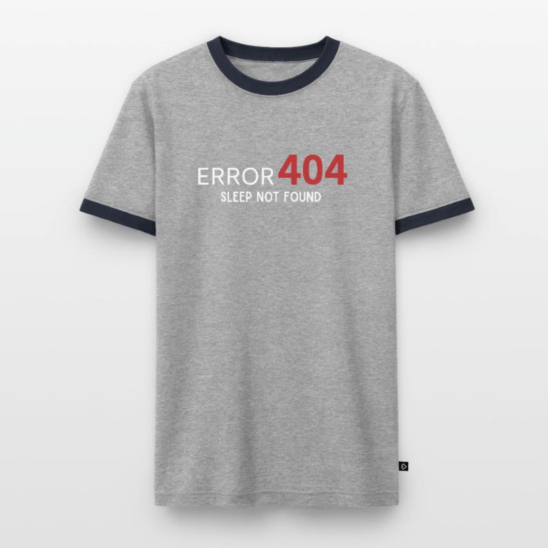 Error 404 Sleep Not Found – Pattern for Developers Men's Ringer Shirt