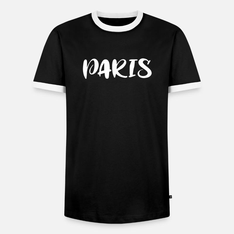 Paris - Men's Ringer Shirt - black/white